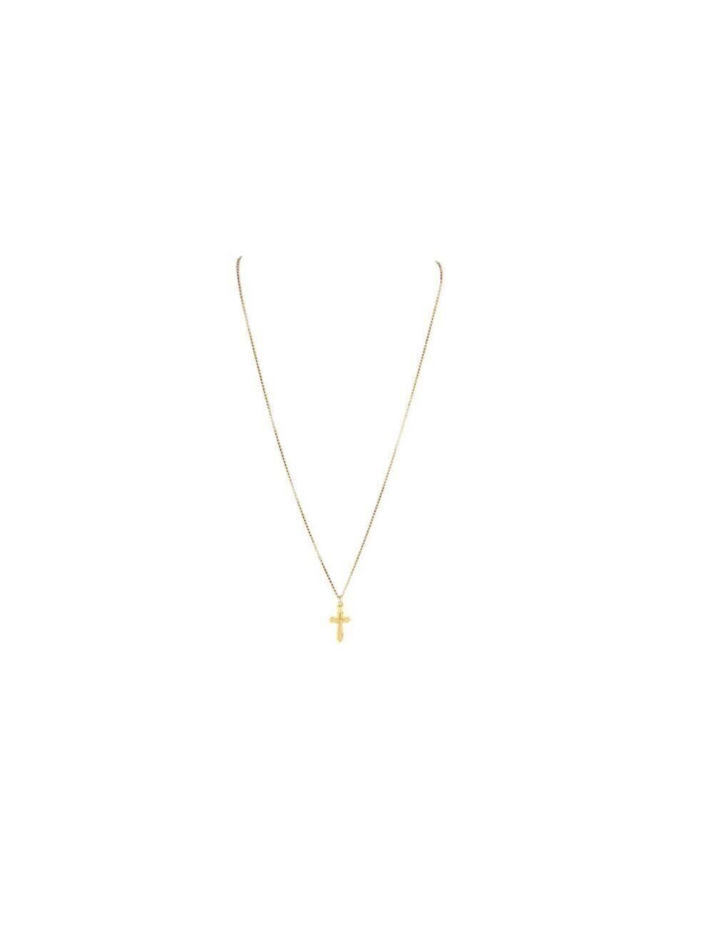 Women's Unbranded 12KT Gold Filled Cross Pendant Necklace One Size
